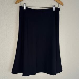 Vintage Austin Reed Navy Blue Wool Skirt Preppy Academia Twee Size 10 Side Zip